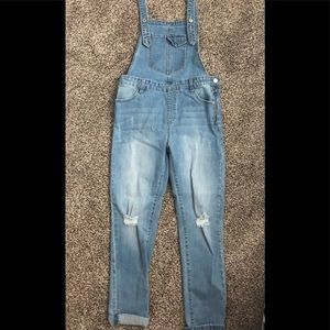 High waisted Jean overalls